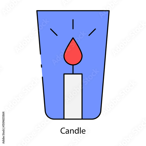 Candle single icon vector illustration