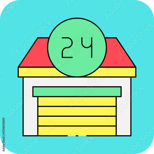 Garage single icon vector illustration