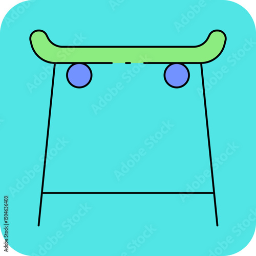 Skate board single icon vector illustration