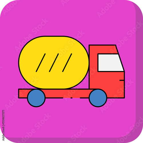 Fast food truck single icon vector illustration