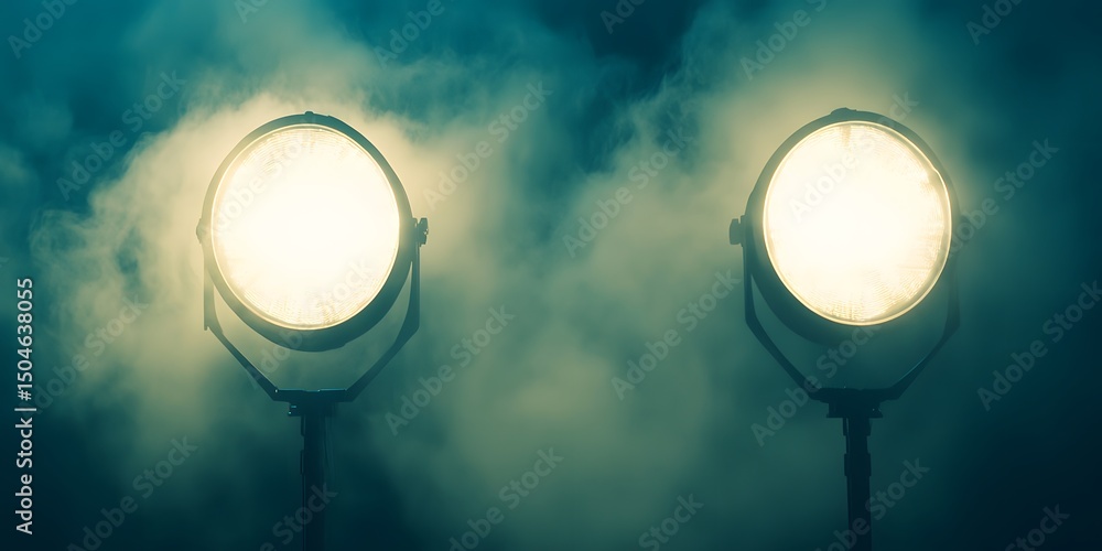 Dramatic Studio Lighting Cinematic Fog Two Lights Dramatic Studio Lighting Cinematic Fog Two Lights