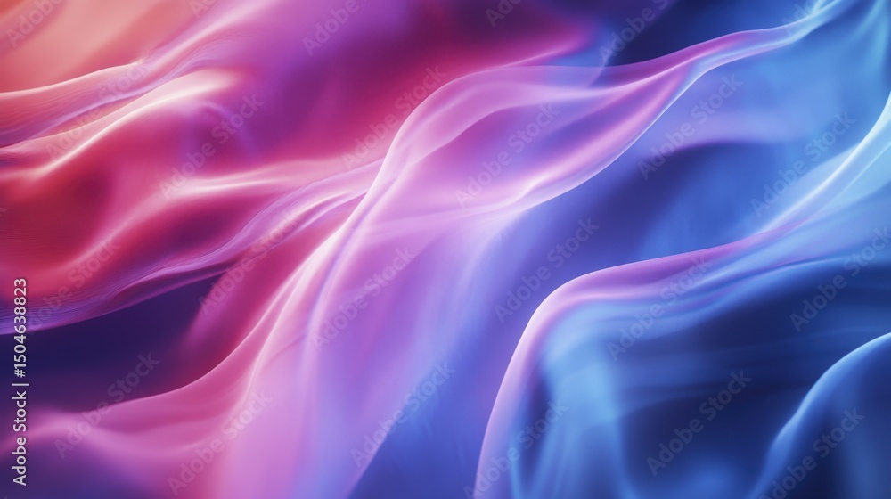 Obraz premium Gradient Flowing Silk Fabric with Light and Shadow Effects