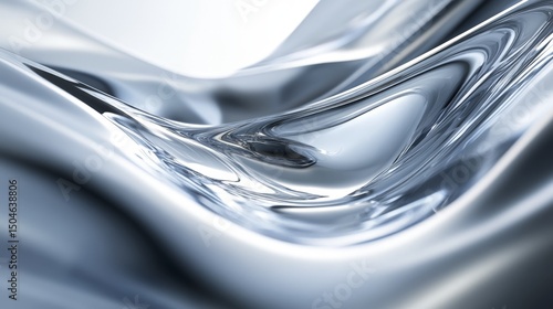 Abstract Shiny Liquid Metal Texture Swirl for Backgrounds and Visual Effects