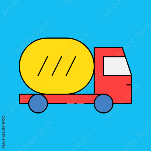 Fast food truck single icon vector illustration