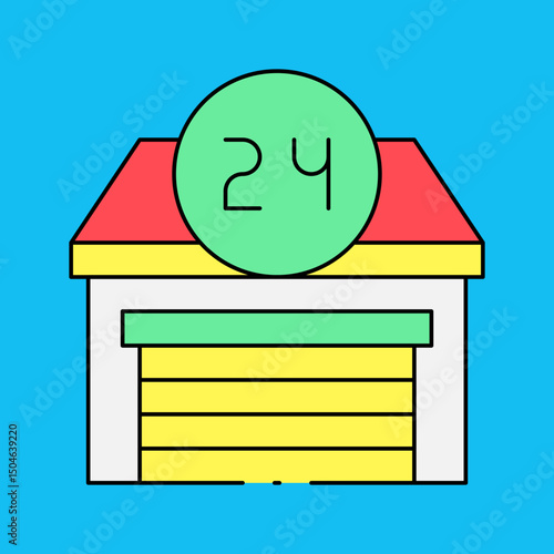 Garage single icon vector illustration