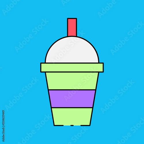Soft drink single icon vector illustration