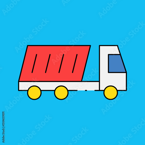 Truck single icon vector illustration