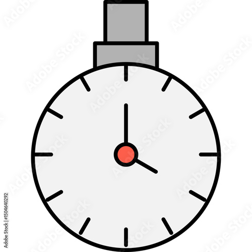 Stopwatch single icon vector illustration