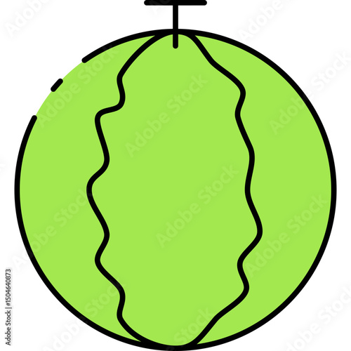 Watermelon single icon vector illustration