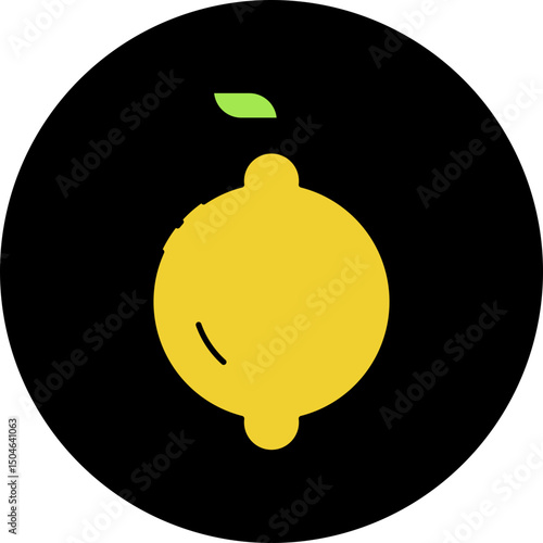 Lemon single icon vector illustration