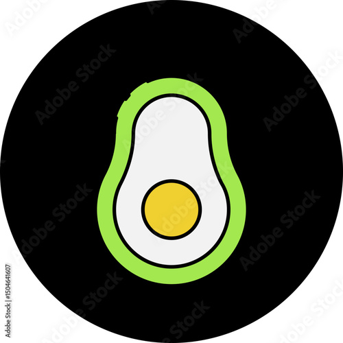 Avocado single icon vector illustration