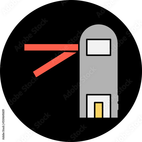 Barrier single icon vector illustration