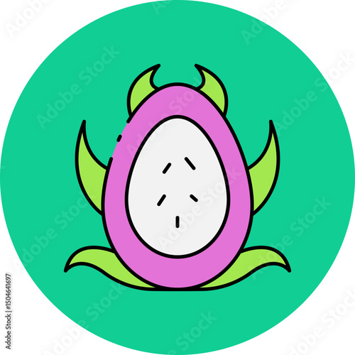 Dragon fruit single icon vector illustration