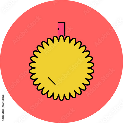 Pointy fruit single vector icon illustration