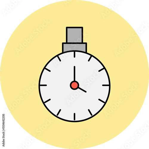 Stopwatch single icon vector illustration