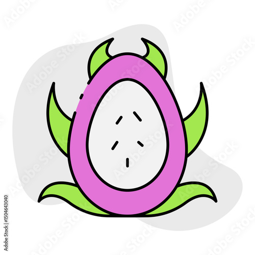 Dragon fruit single icon vector illustration