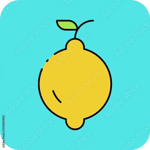 Lemon single icon vector illustration