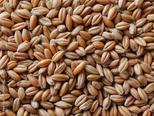wheat grains evenly scattered as background top view