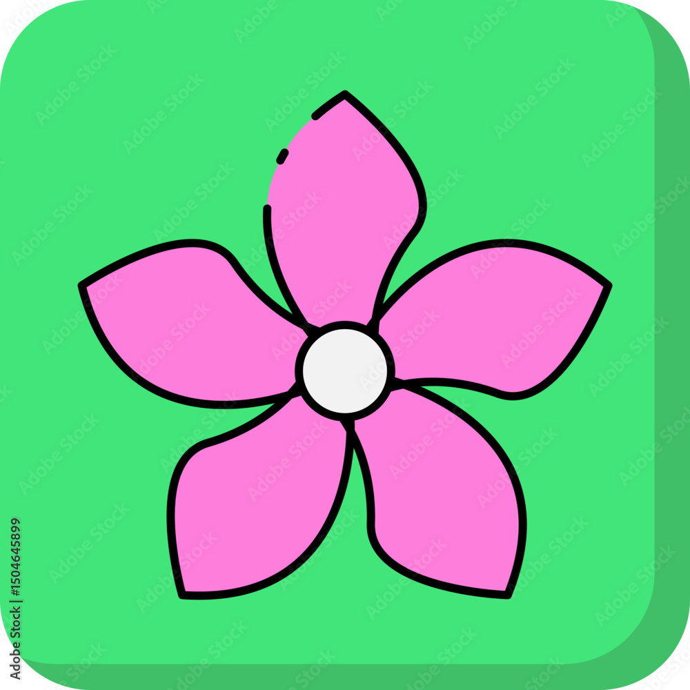 Simple flower single vector icon illustration Simple flower single vector icon illustration