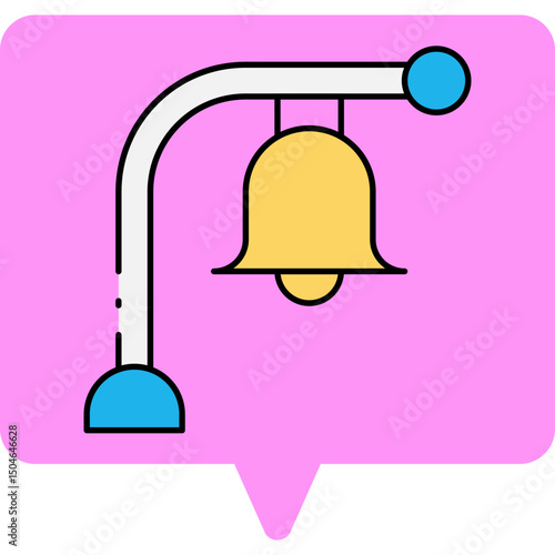 Bell single vector icon illustration