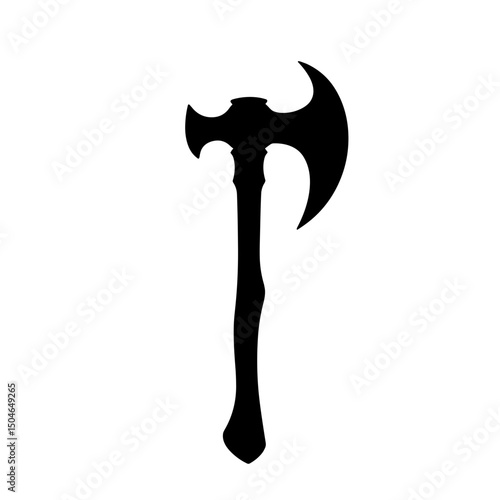 A silhouette of a powerful axe, ready to strike. Perfect for conveying strength, precision, and the spirit of adventure.