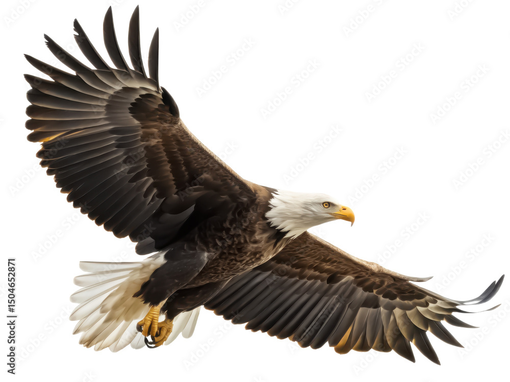 Naklejka premium Eagle png flying eagle png bald eagle png wild bird png raptor png powerful bird png transparent background image