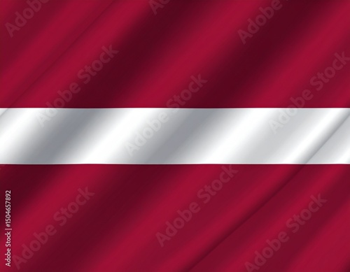 Animation of Republic of Latvia flag of bordo red colors and middle stripe in white