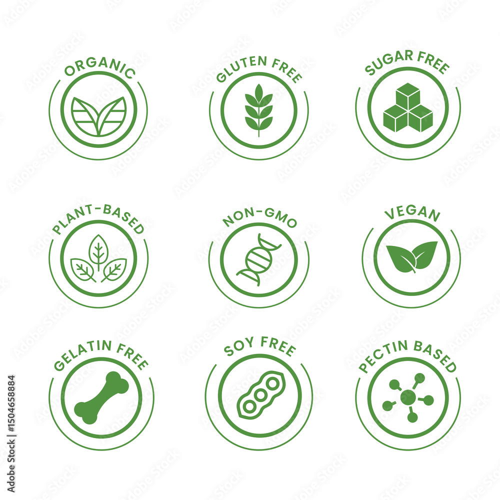 set of green eco icons set of green eco icons