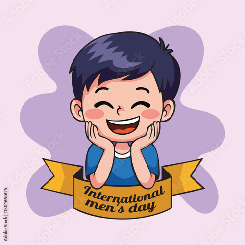 International men's day Concept With Happy Smiling man
