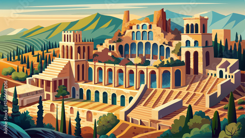 The Odeon of Herodes Atticus, a Roman theatre on Athens’ Acropolis, showcases ancient architecture, stone arches, and historic charm, surrounded by Greek ruins and rich cultural heritage.