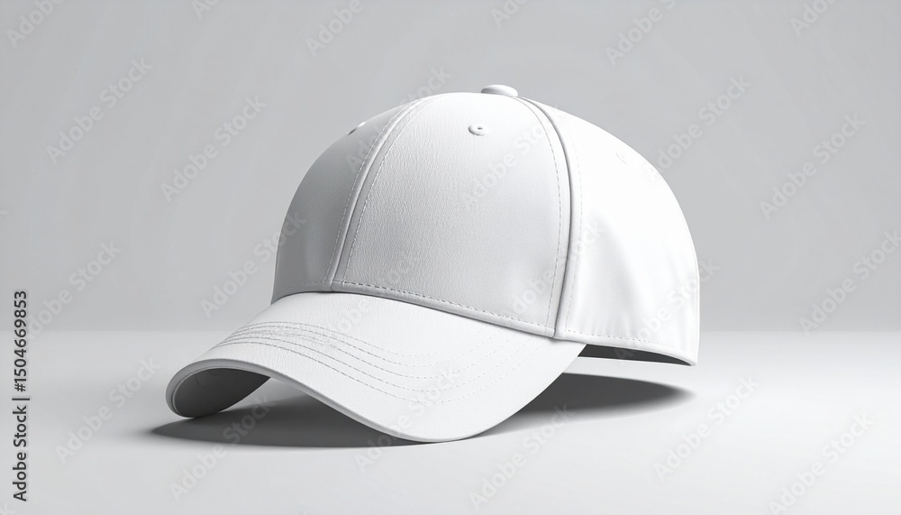 Mockup de Gorra de Béisbol Blanca en Renderizado 3D Mockup de Gorra de Béisbol Blanca en Renderizado 3D