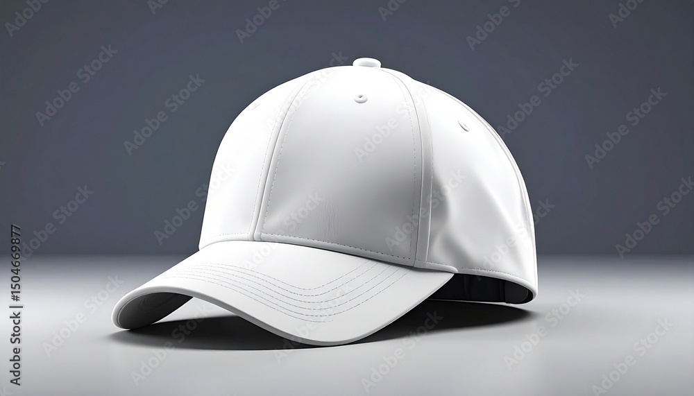 Mockup de Gorra de Béisbol Blanca en Renderizado 3D Mockup de Gorra de Béisbol Blanca en Renderizado 3D