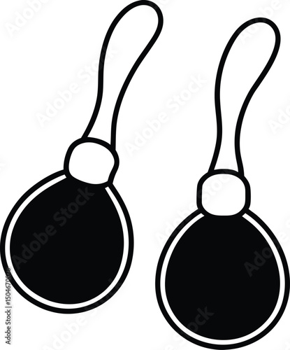 castanets on white background