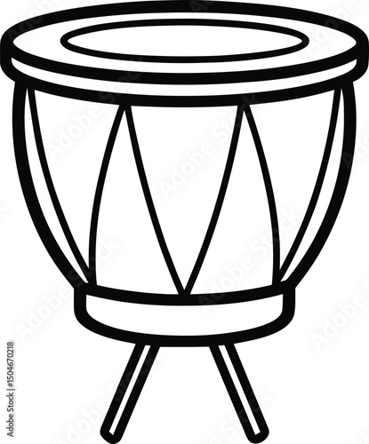  timpani on white background
