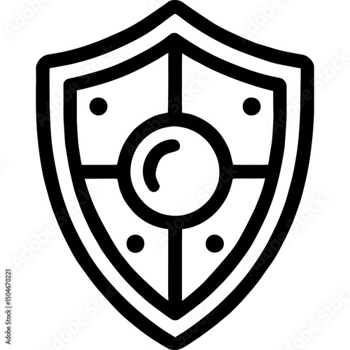 Minimalist shield icon design