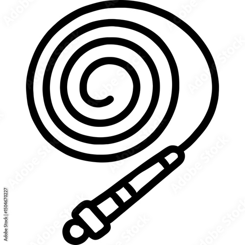 Minimalist whip icon design