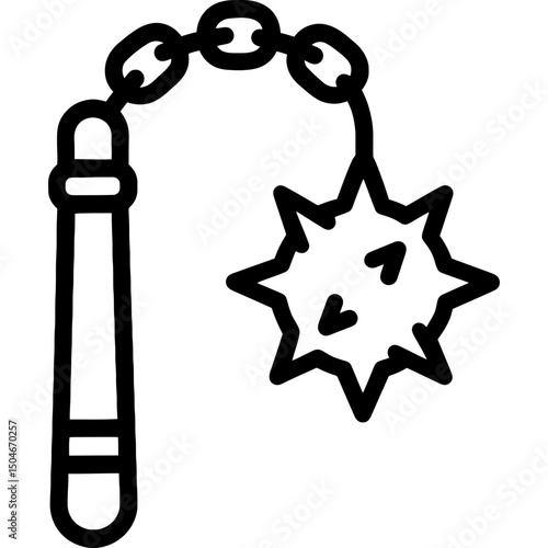 Minimalist morning star icon design