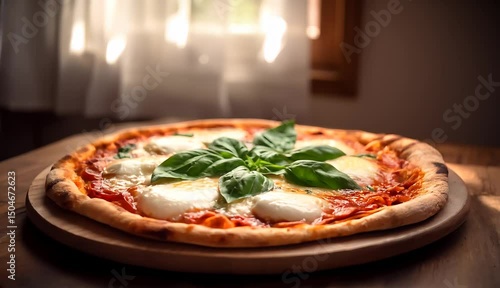 Classic Margherita Pizza with Fresh Mozzarella and Basil