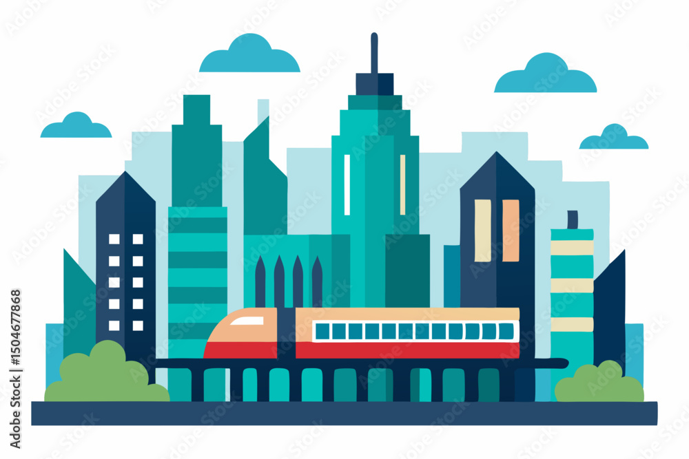 Obraz premium city in the city vector