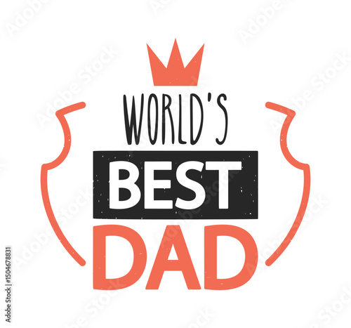World best dad typography badge