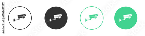 Security camera icon Minimal Flat Line Vector Icon Set.
