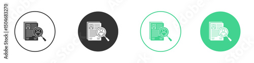 Hiring icon Minimal Flat Line Vector Icon Set.