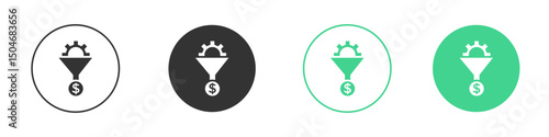 Lead generation icon Minimal Flat Line Vector Icon Set.