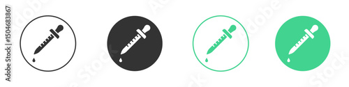 Eye dropper icon Minimal Flat Line Vector Icon Set.