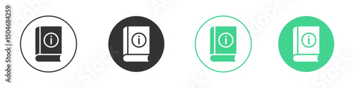 guide book icon Minimal Flat Line Vector Icon Set.
