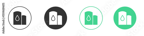 Water tank icon Minimal Flat Line Vector Icon Set.