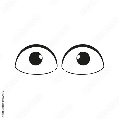 Eyes Silhouette Illustration. Visual Perception And Awareness Concept Isolated Vector Illustration
