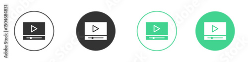 Video tutorial icon Minimal Flat Line Vector Icon Set.