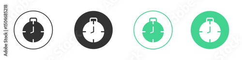 Timer icon Minimal Flat Line Vector Icon Set.