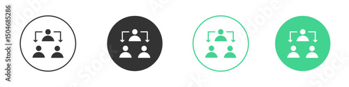 Third party icon Minimal Flat Line Vector Icon Set.